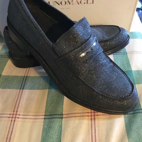 Bruno Magli Man’s Glitter Penny Loafer NIB Size 8